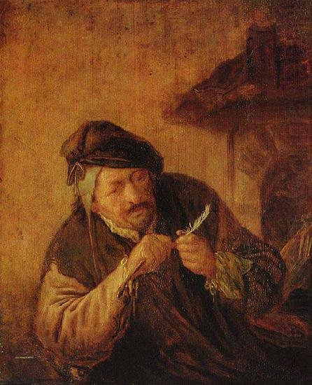 Adriaen van ostade Cutting the Feather oil painting picture